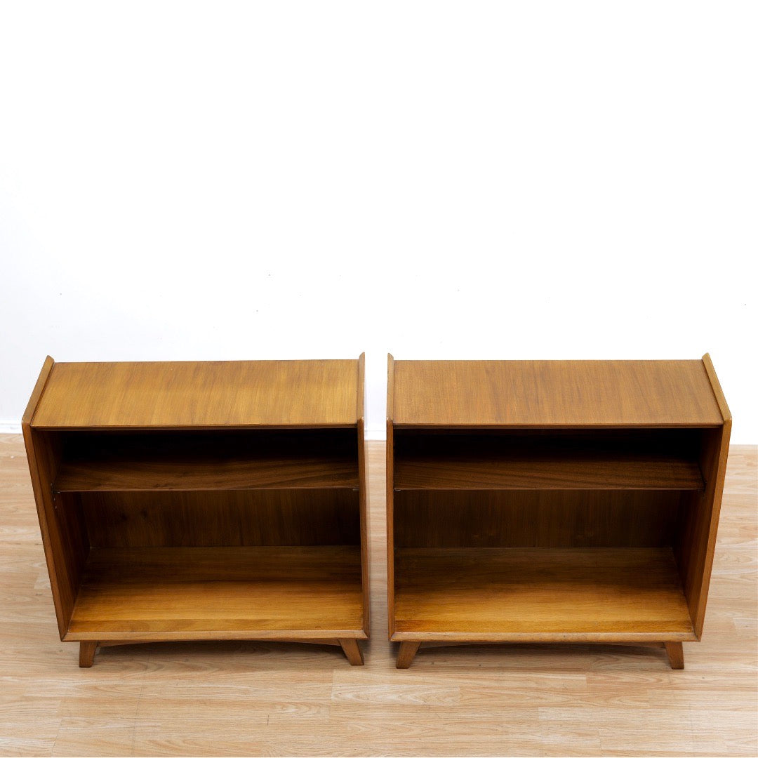 PAIR OF SMALL MID CENTURY BOOKCASES