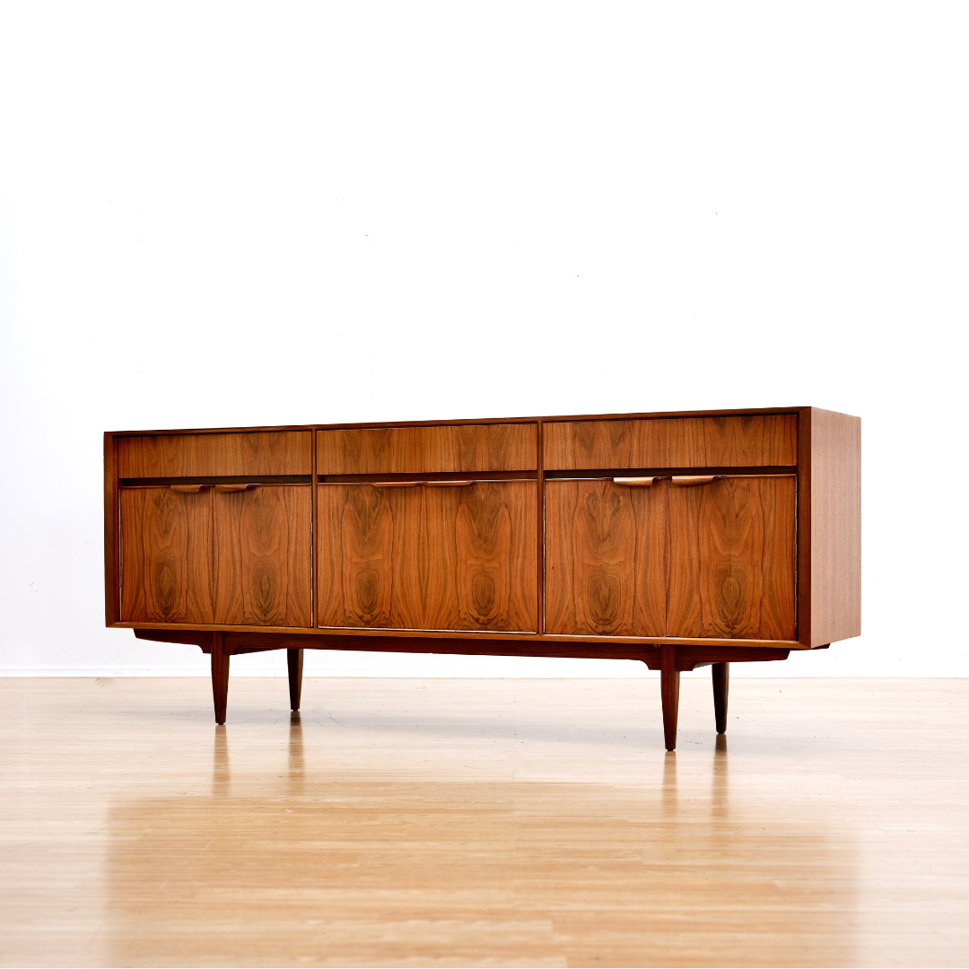 MID CENTURY ROSEWOOD CREDENZA BY MCINTOSH
