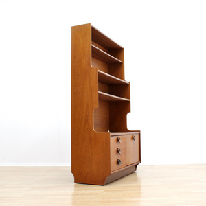 MID CENTURY TALL TEAK BOOKCASE BY PORTWOOD