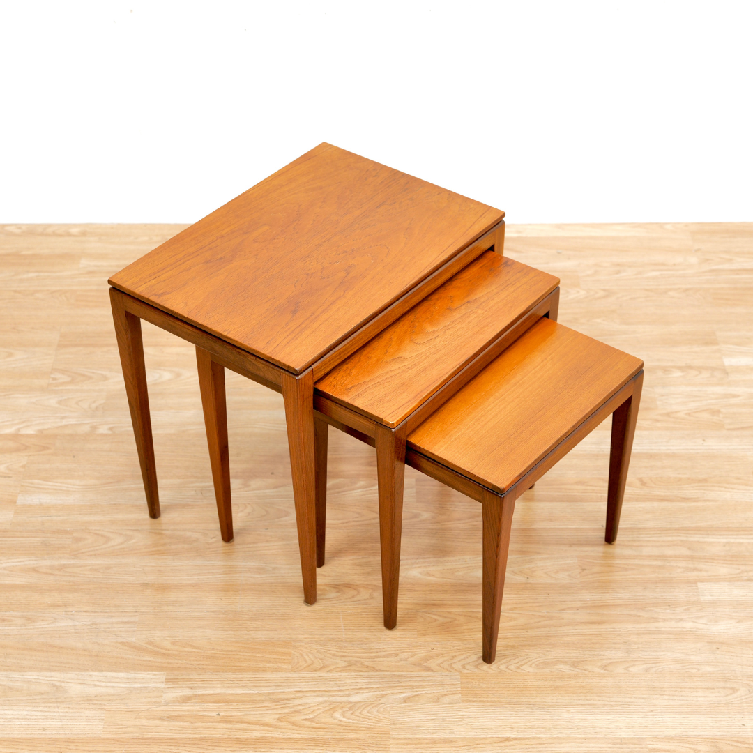 SET OF 1960S DANISH MODERN NESTING TABLES