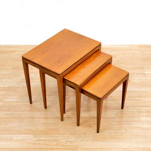 SET OF 1960S DANISH MODERN NESTING TABLES