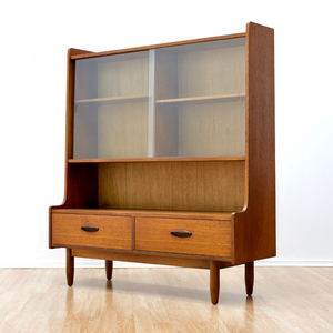 MID CENTURY TEAK CHINA CABINET