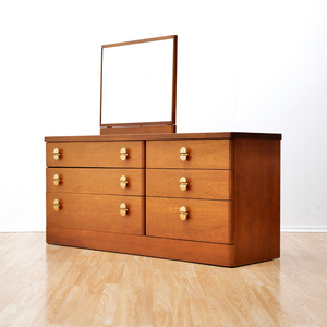 MID CENTURY TEAK VANITY DRESSER BY STAG FURNITURE