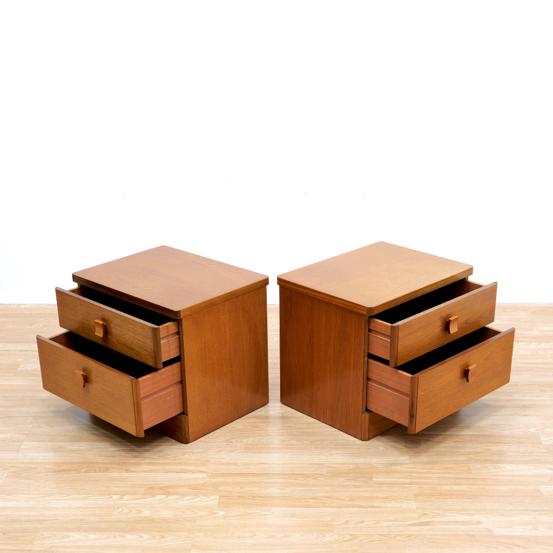 PAIR OF MID CENTURY NIGHTSTANDS BY STAG FURNITURE