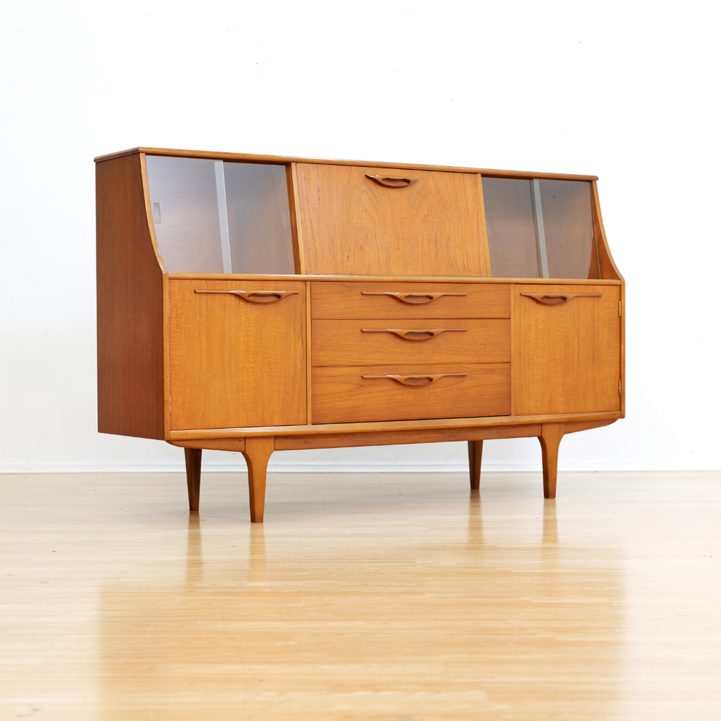 MID CENTURY TALL CREDENZA BUFFET BY JENTIQUE FURNITURE