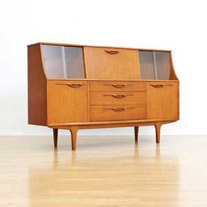 MID CENTURY TALL CREDENZA BUFFET BY JENTIQUE FURNITURE
