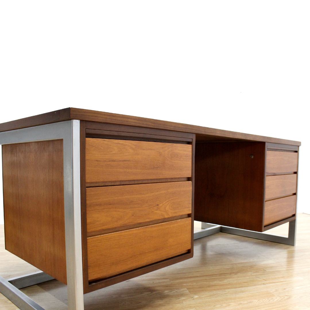 Large Mid Century Executive Desk by Gordon Russell