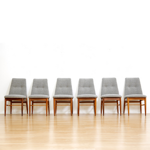 SET OF SIX MID CENTURY DINING CHAIRS BY PETER HAYWARD FOR VANSON FURNITURE