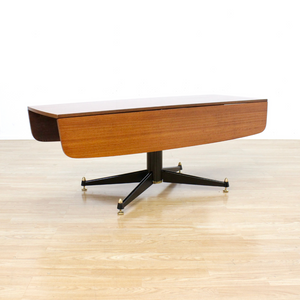 1950S ELEVATOR COFFEE DROPLEAF DINING TABLE BY E GOMME
