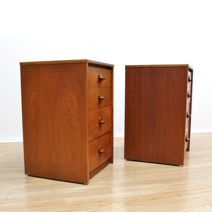 MID CENTURY TEAK NIGHTSTANDS BY STAG FURNITURE