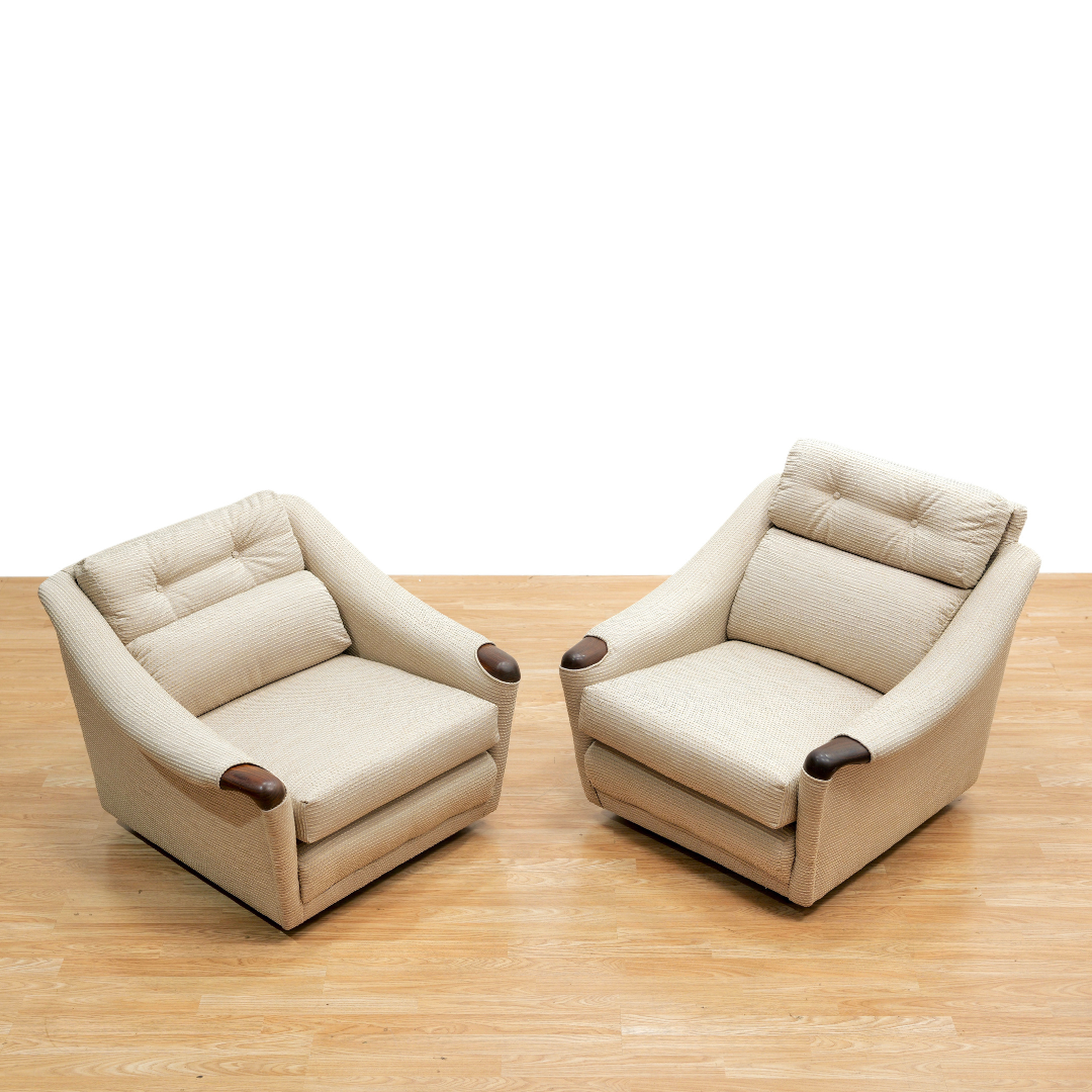 PAIR OF 1970S HIS & HER LOUNGE CHAIRS BY G PLAN