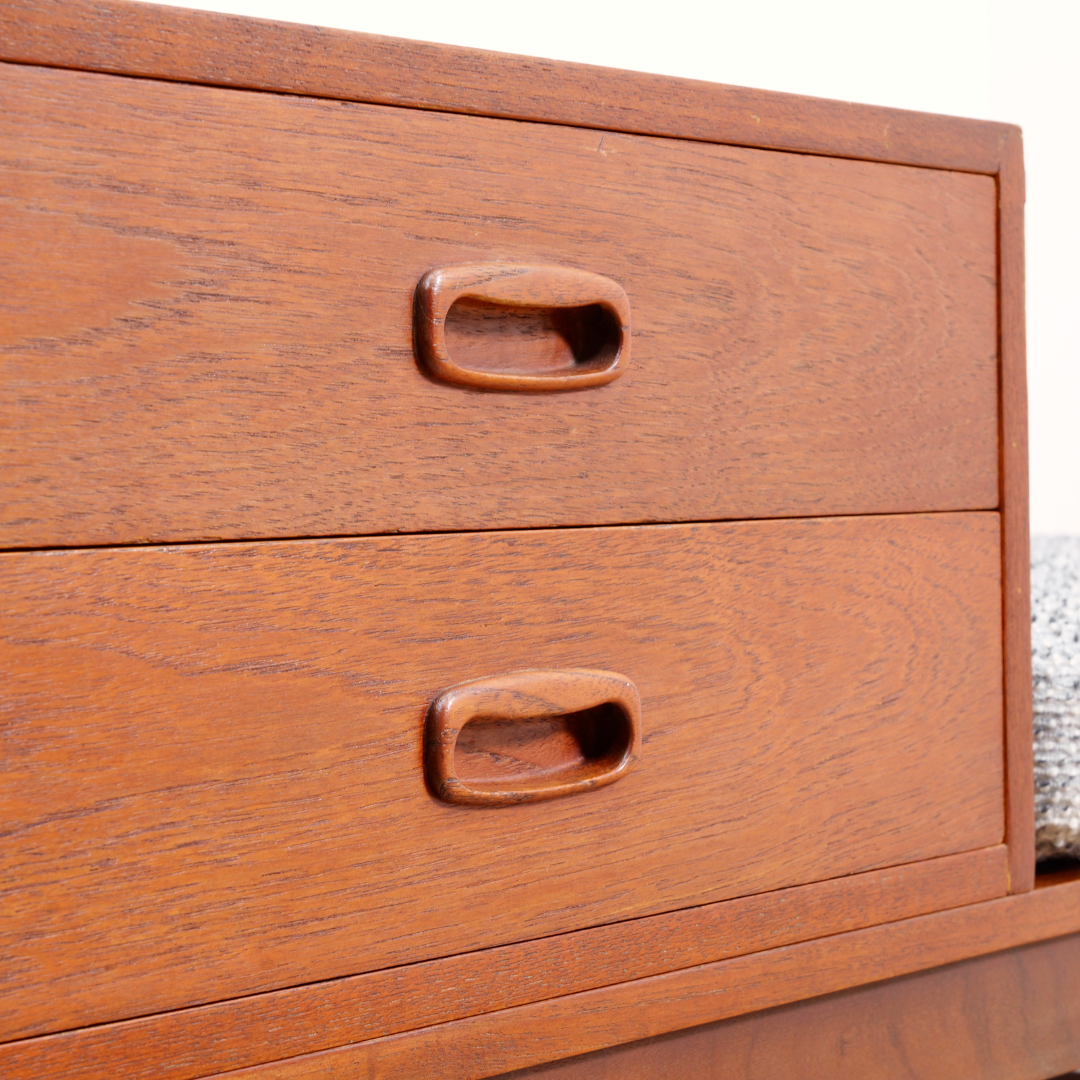 1960s Danish Modern Teak Entryway Gossip Bench