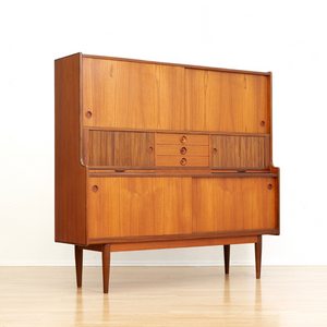 Large Danish Teak Hutch Credenza by Johannes Andersen for Uldum