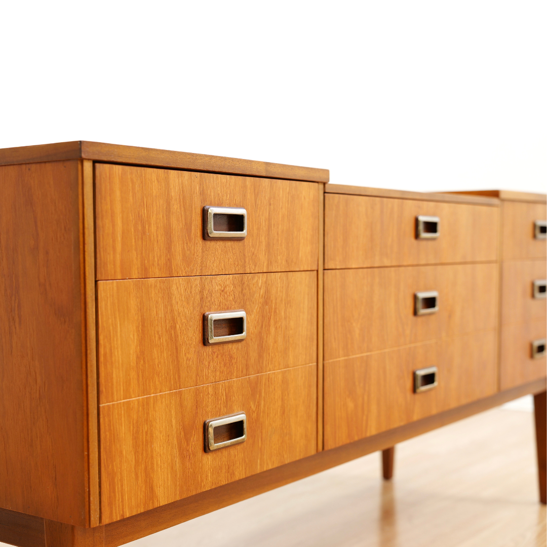 Mid Century Six Drawer Teak Dresser