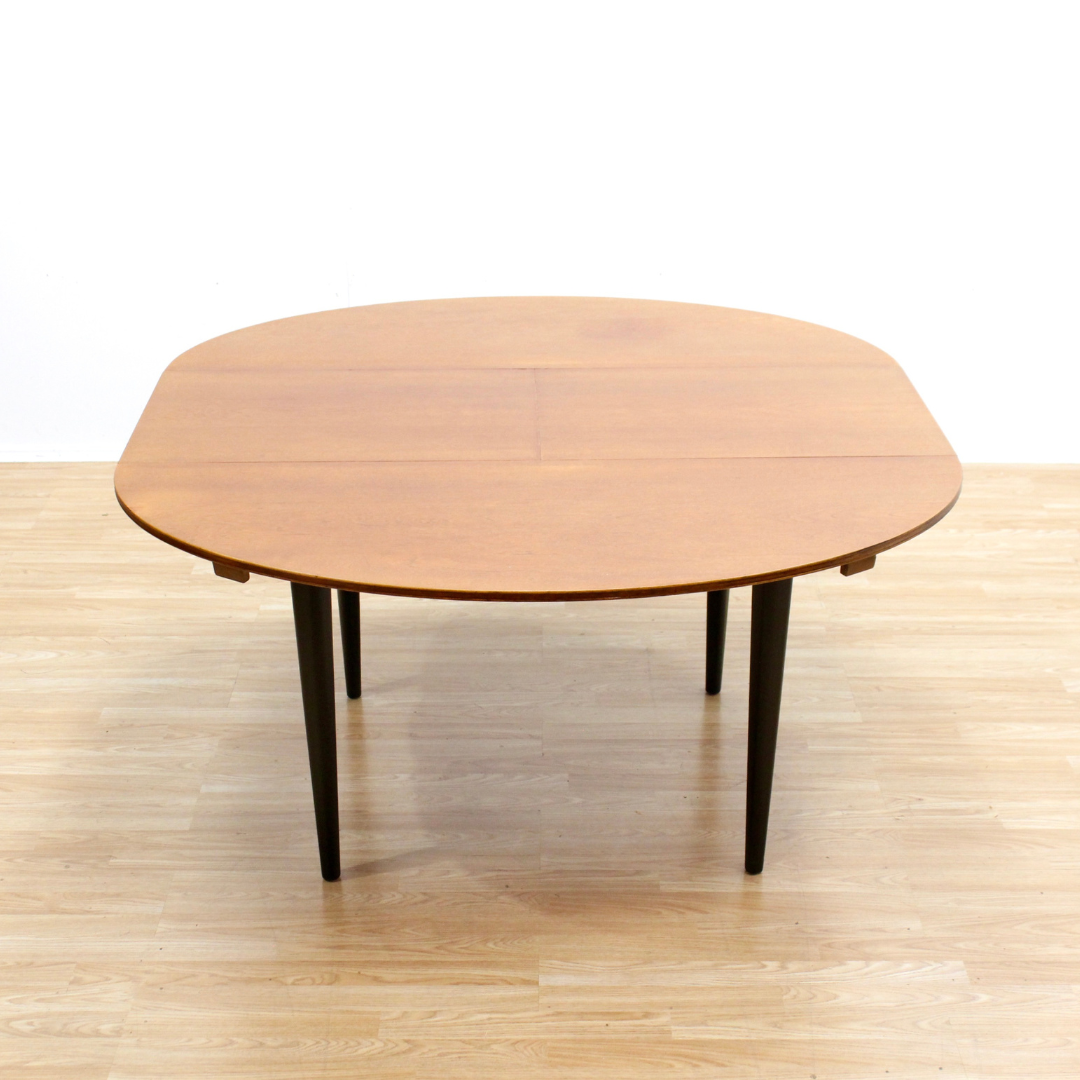 MID CENTURY OVAL DINING TABLE BY GREAVES & THOMAS