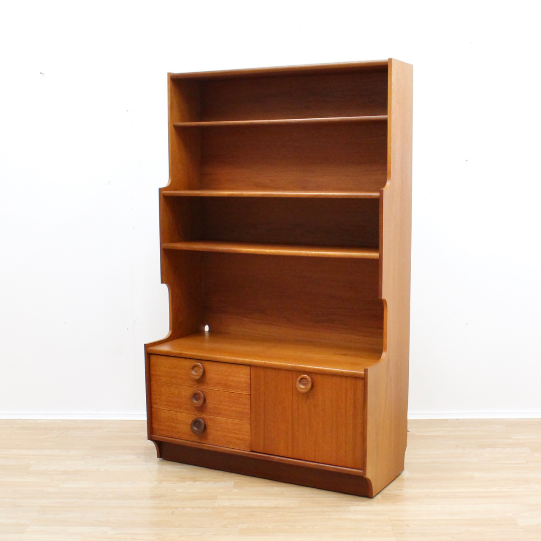 MID CENTURY TALL TEAK BOOKCASE BY PORTWOOD