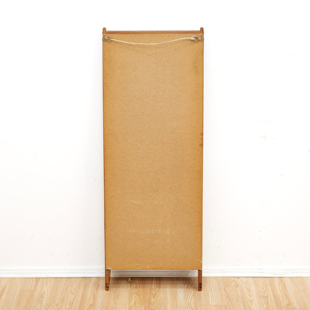 MID CENTURY DANISH TEAK WALL MIRROR BY CLARK EATON