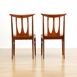 SET OF SIX MID CENTURY DINING CHAIRS BY G PLAN IN ORANGE