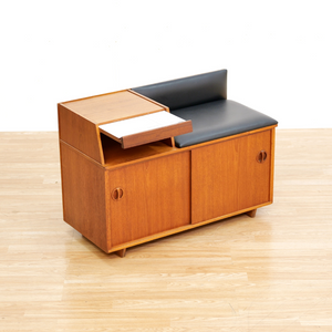 MID CENTURY ENTRYWAY BENCH IN TEAK BY CHIPPY HEATH