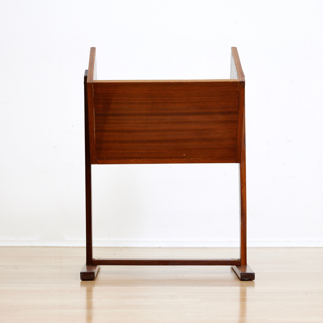 MID CENTURY VINYL RECORD STORAGE CADDY