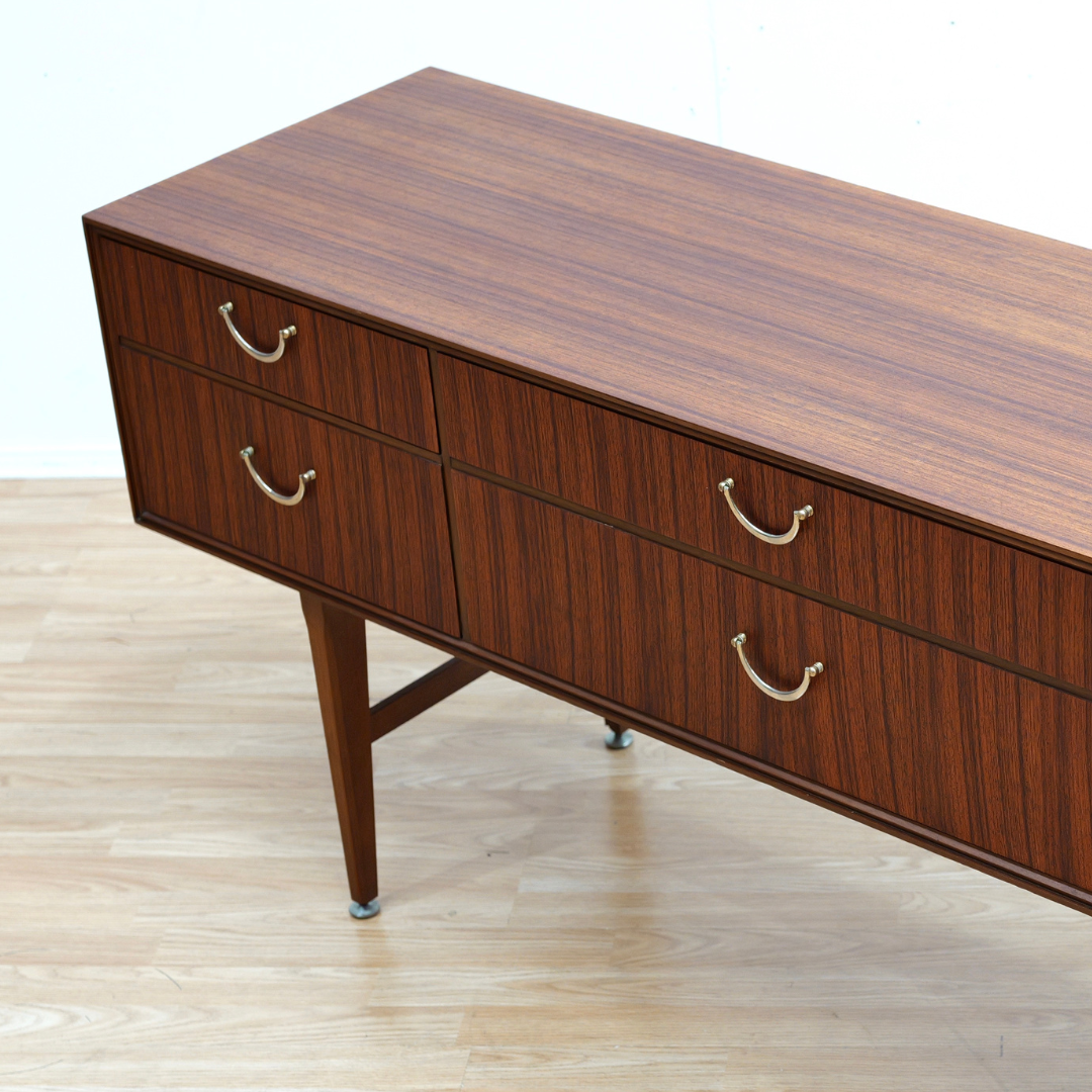 Mid Century Six Drawer Dresser Console by Meredew of Letchworth