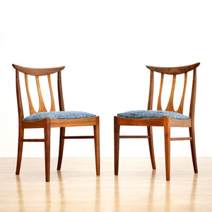 SET OF SIX MID CENTURY DINING CHAIRS BY G PLAN IN BLUE