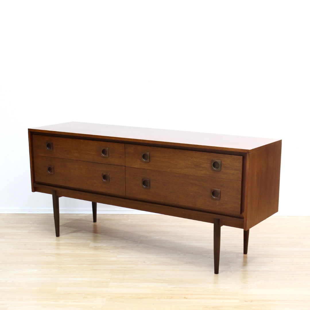 MID CENTURY WRIGHTON 4 DRAWER DRESSER