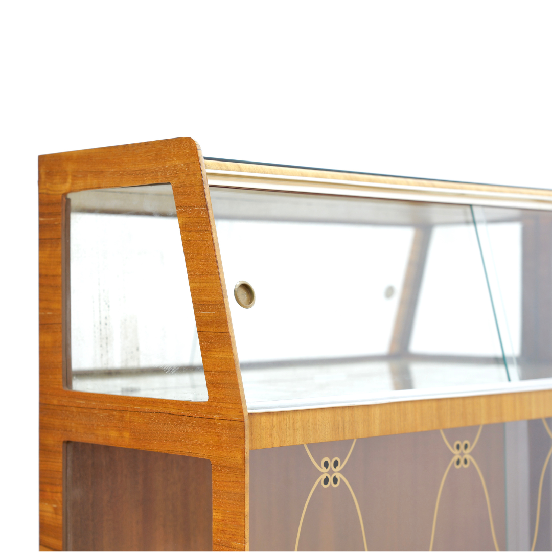 Vintage 1950s Atomic Curio Display Cabinet