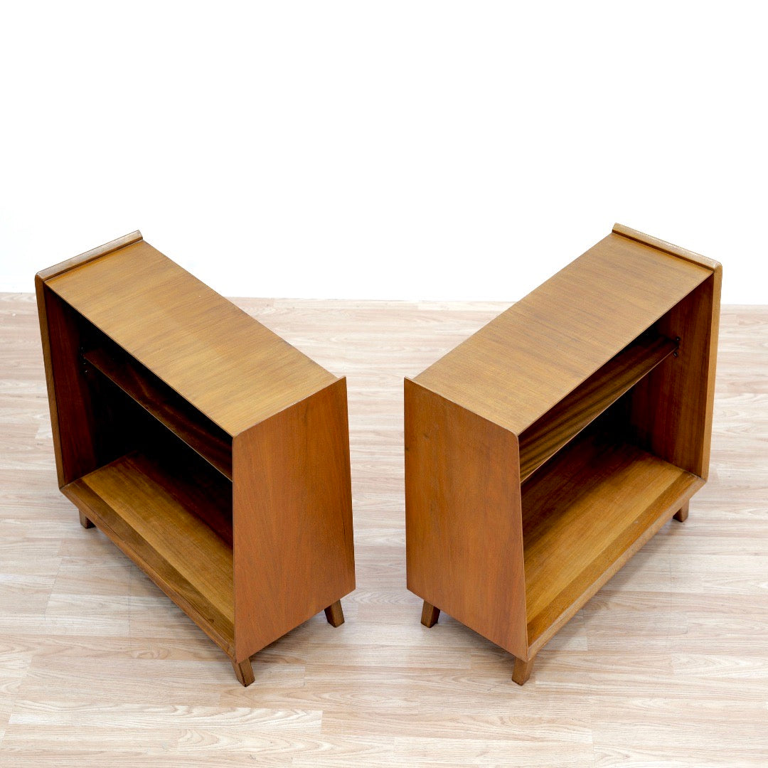 PAIR OF SMALL MID CENTURY BOOKCASES