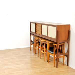 MID CENTURY SPACE SAVING DINING SET AND CREDENZA BY ELLIOTS OF NEWBURY