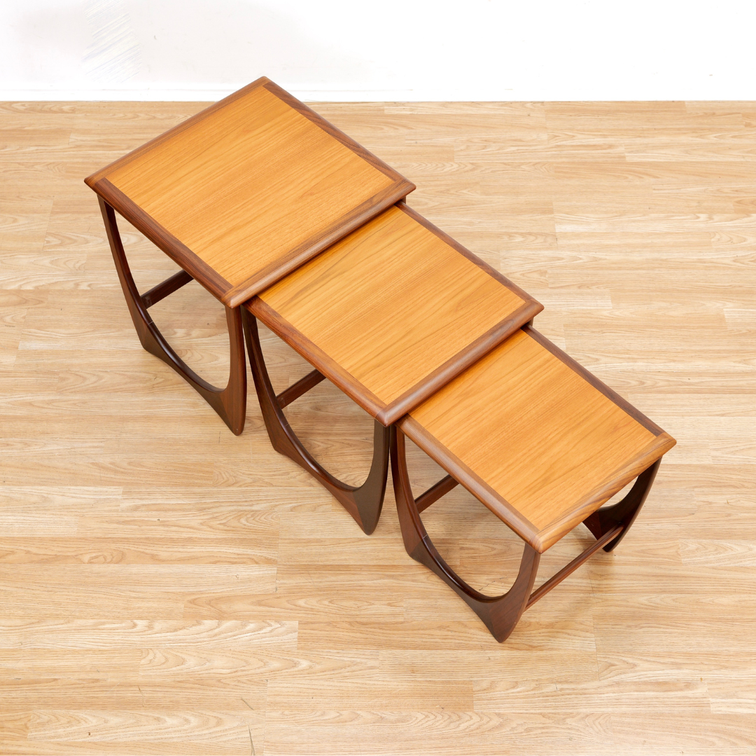 MID CENTURY ASTRO NESTING TABLES BY VB WILKINS FOR G PLAN