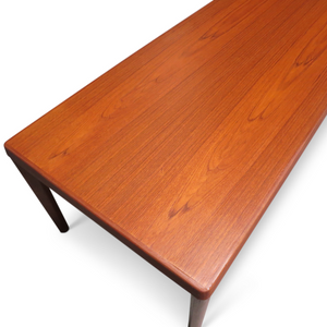 LARGE MID CENTURY DANISH TEAK COFFEE TABLE BY VEJLE STOLE