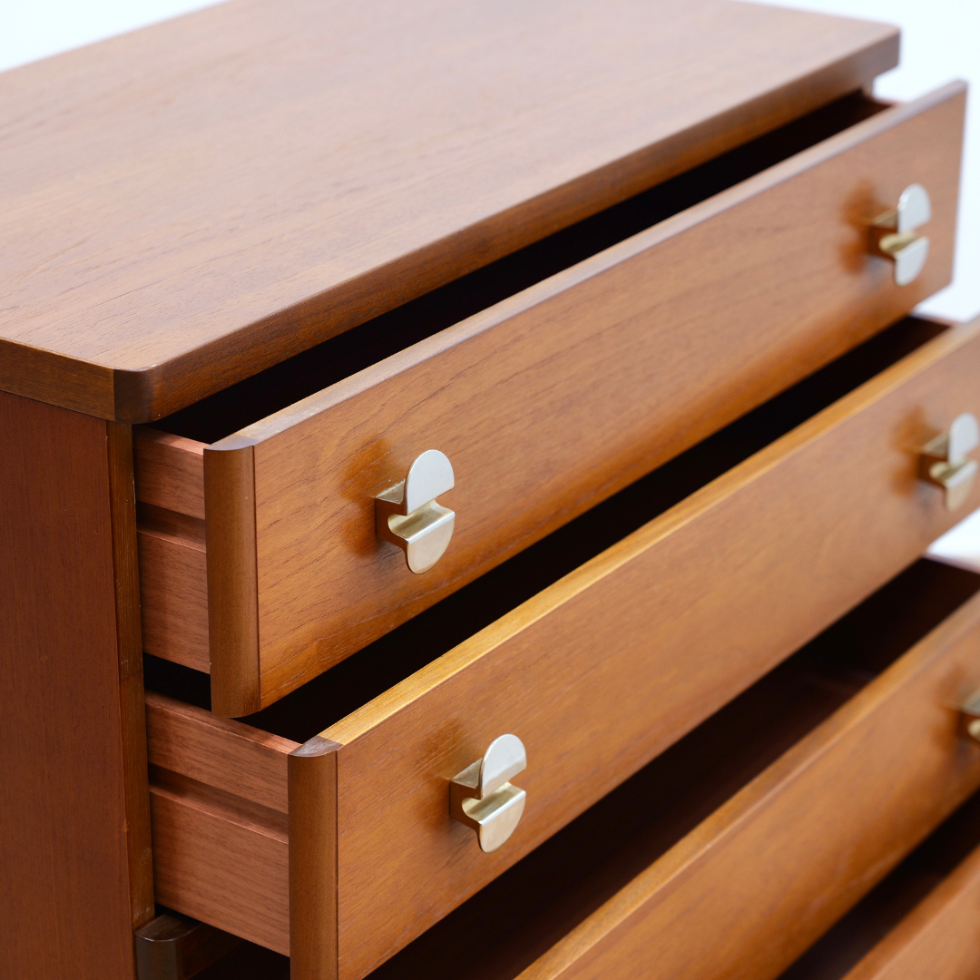 TALL MID CENTURY TEAK DRESSER BY STAG FURNITURE