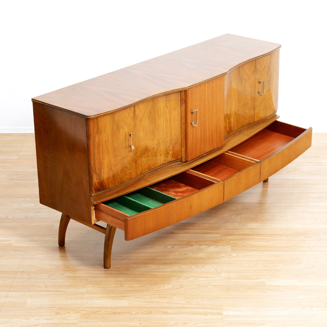 MID CENTURY LIQUOR CABINET CREDENZA BY BEAUTILITY FURNITURE