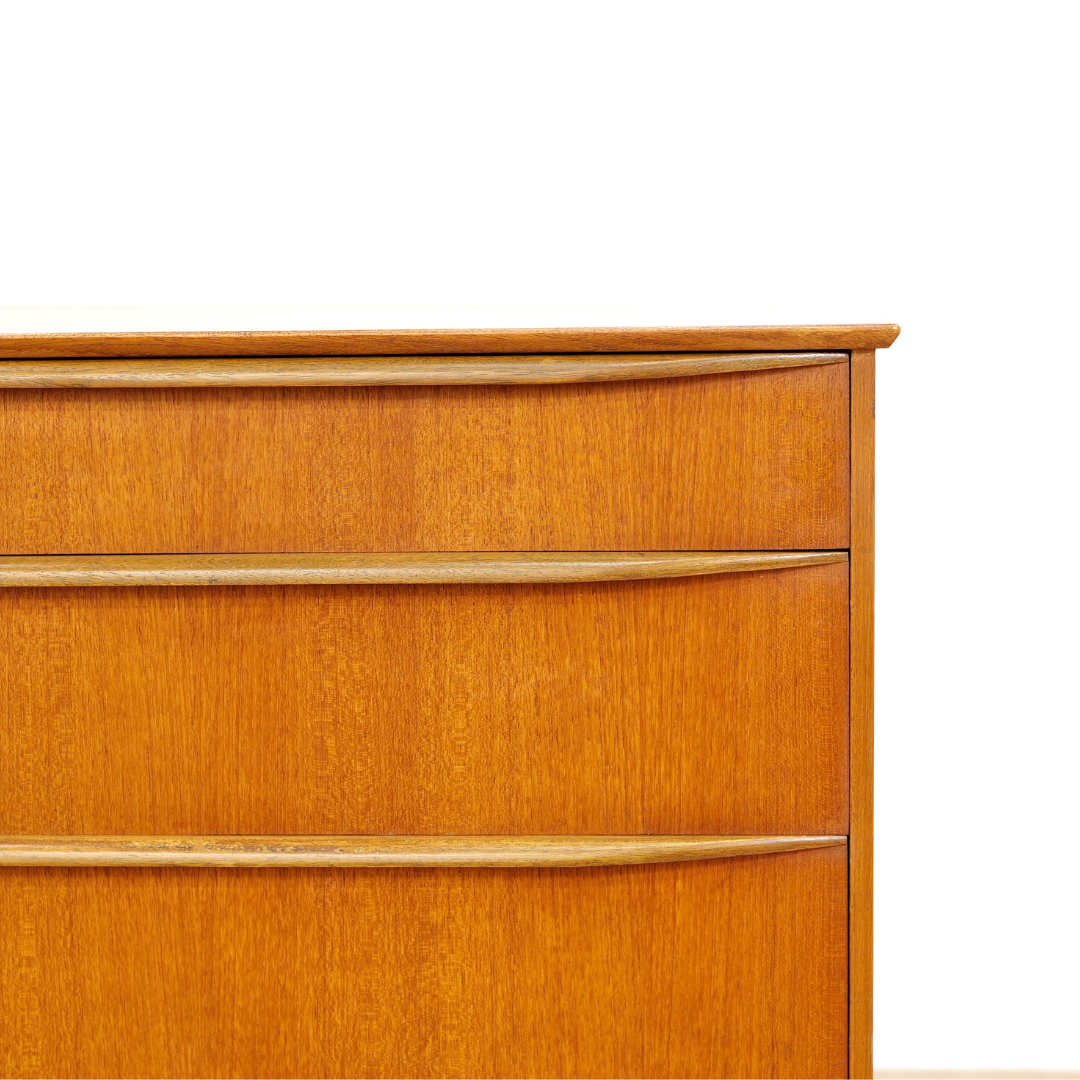 Mid Century Tallboy Teak Dresser