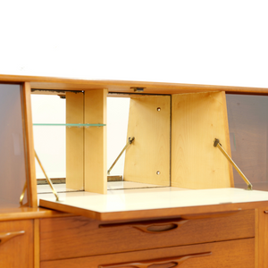 MID CENTURY TALL CREDENZA BUFFET BY JENTIQUE FURNITURE