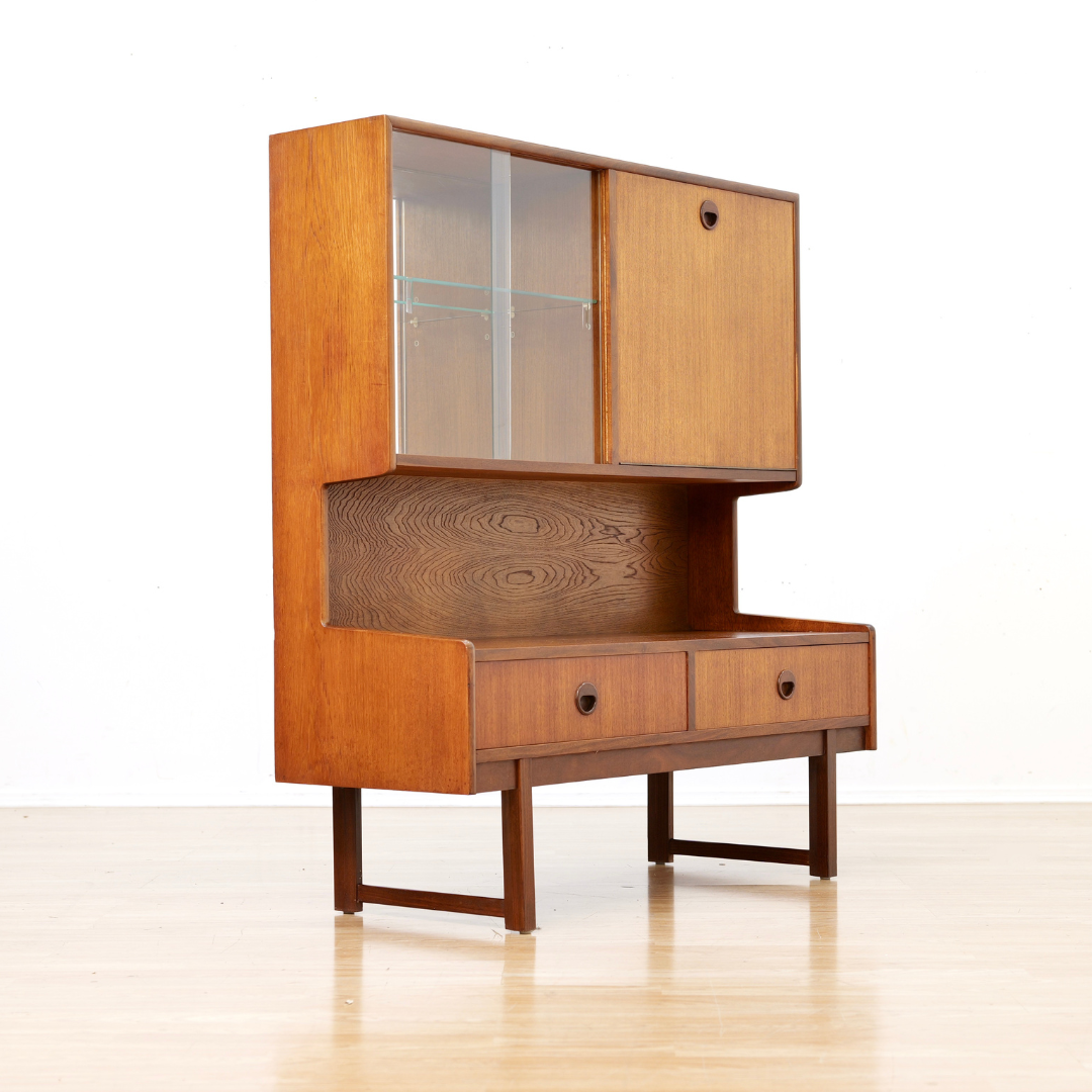 Mid Century Display China Cabinet by Turnidge of London