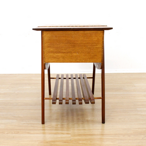 MID CENTURY DANISH SIDE TABLE SEWING BOX