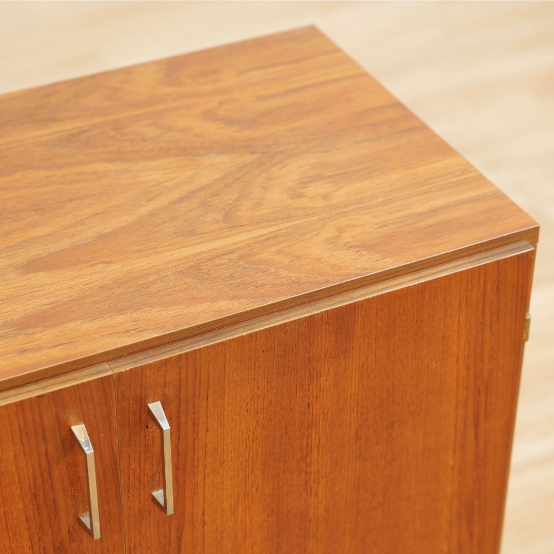 Mid Century Teak Vinyl Record Cabinet by Meredew Furniture