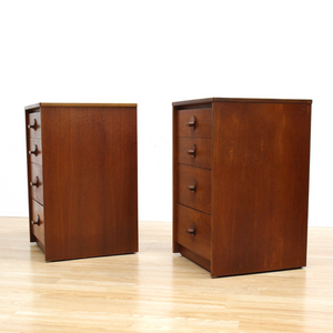 MID CENTURY TEAK NIGHTSTANDS BY STAG FURNITURE