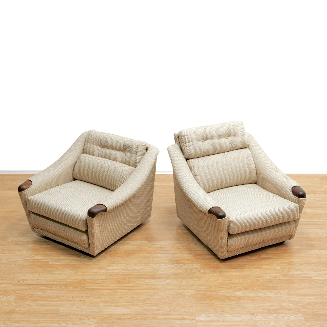 Pair of 1970s His & Her Lounge Chairs by G Plan