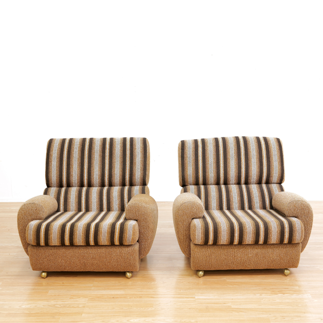 VINTAGE 1970S SOFA & CHAIR SET BY SCHREIBER UK
