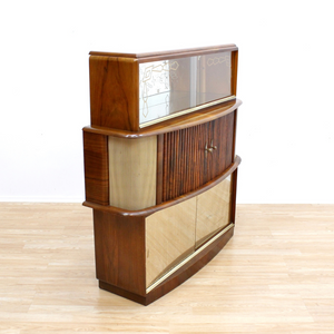 MID CENTURY WALNUT LIQUOR CABINET HOME BAR