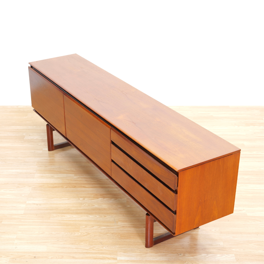 MID CENTURY TEAK CREDENZA BY WHITE & NEWTON