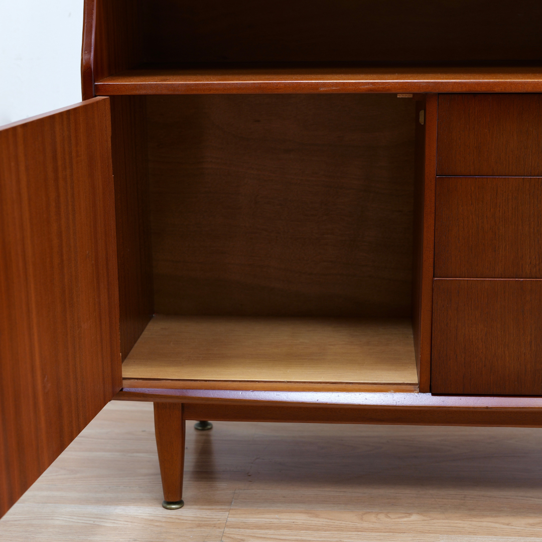 MID CENTURY TEAK STANDING SECRETARY DESK BY JENTIQUE