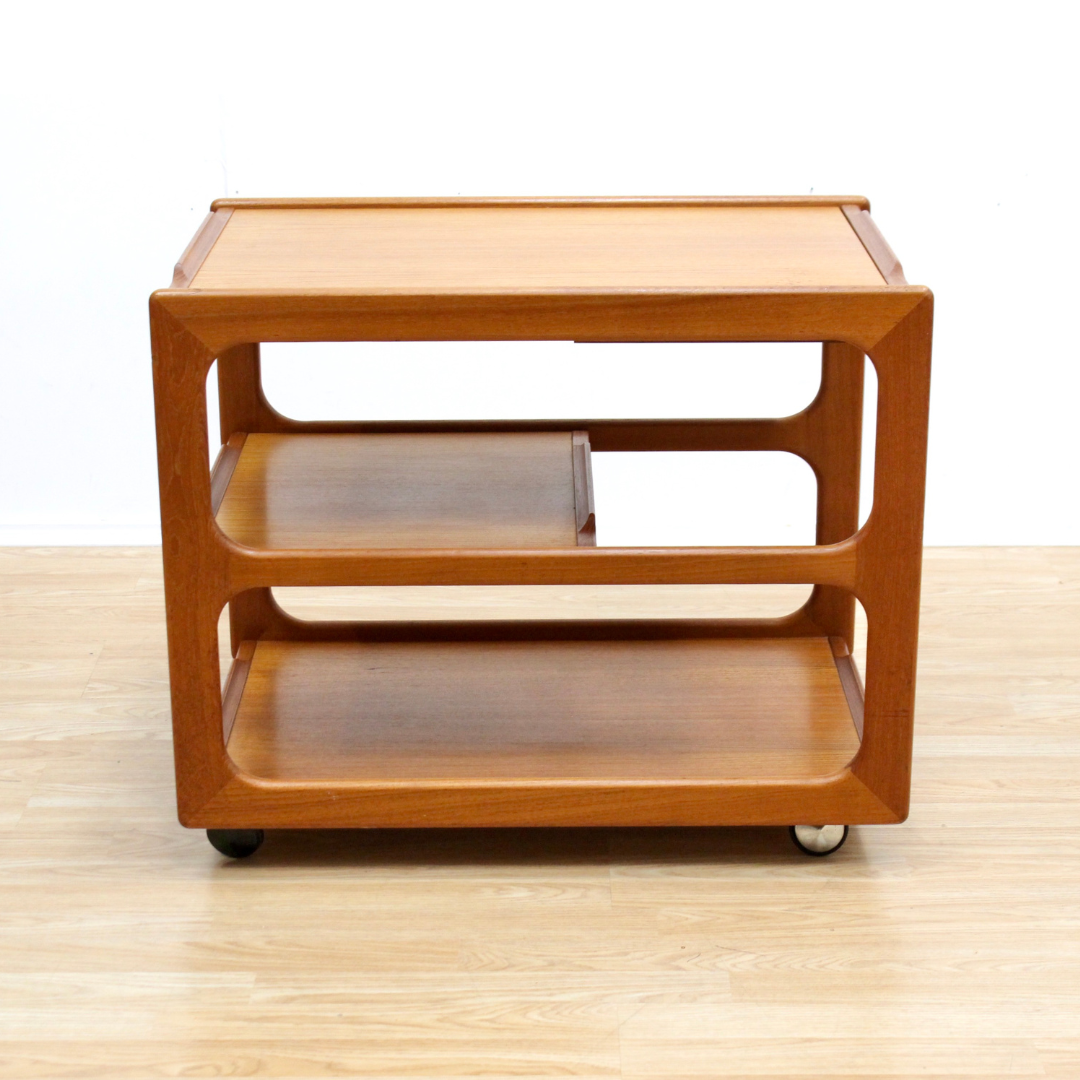 MID CENTURY EXTENDING BAR CART BY SIKA MØBLER OF DENMARK