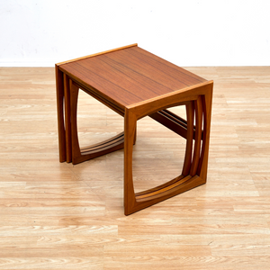 MID CENTURY NEST OF TEAK SIDE TABLES BY VB WILKINS FOR G PLAN