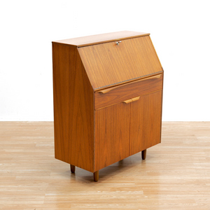 MID CENTURY TEAK SECRETARY DESK BY SUTCLIFFE OF TODMORDEN