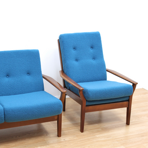 MID CENTURY SOFA AND LOUNGE CHAIR SET BY CINTIQUE