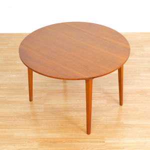 MID CENTURY DROP LEAF DINING TABLE AND FOUR CHAIRS